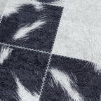 FIESTA - Tapis patchwork imitation peau noir et blanc - FIE4307NOI FIESTA