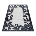 FIESTA - Tapis patchwork imitation peau noir et blanc - FIE4307NOI FIESTA