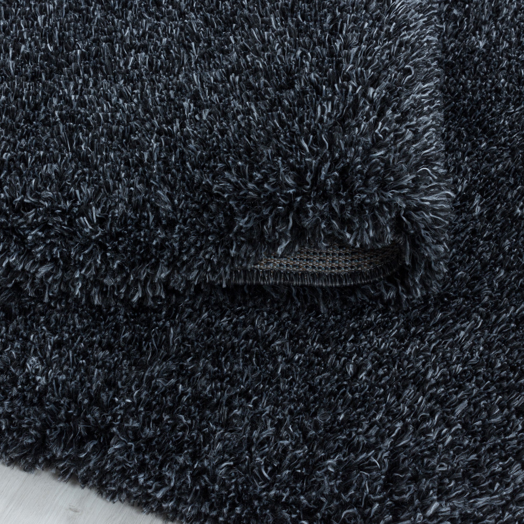 FLUFFY - Tapis Shaggy Rond Uni à Poils Longs - FLU3500ANT