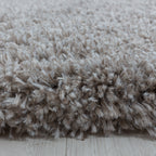 FLUFFY - Tapis Shaggy Rond Uni à Poils Longs - FLU3500BEI