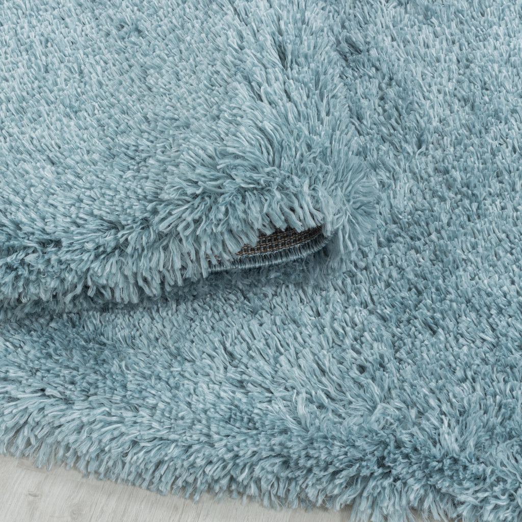FLUFFY - Tapis Shaggy Rond Uni à Poils Longs - FLU3500BLE