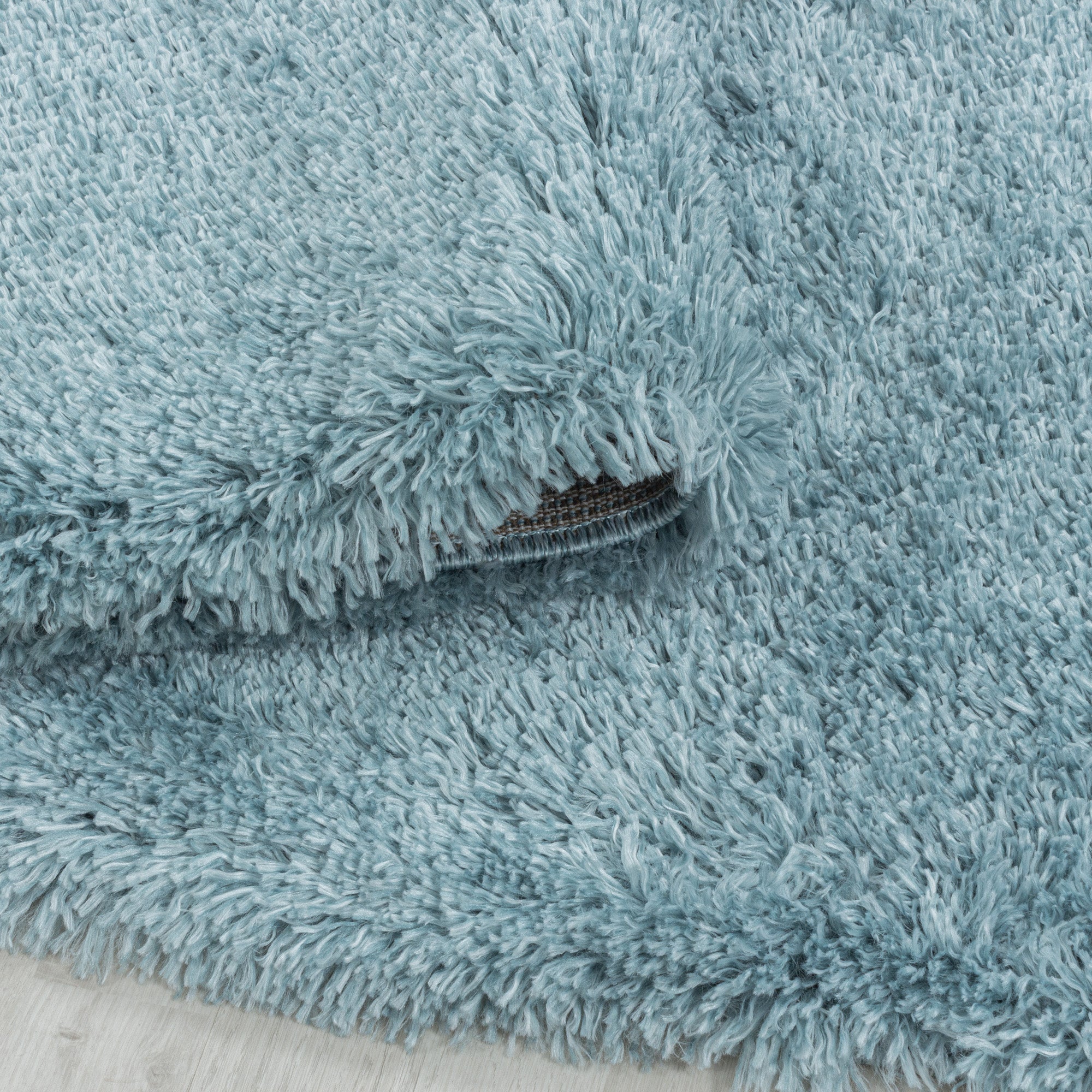 FLUFFY - Tapis Shaggy Rond Uni à Poils Longs - FLU3500BLE