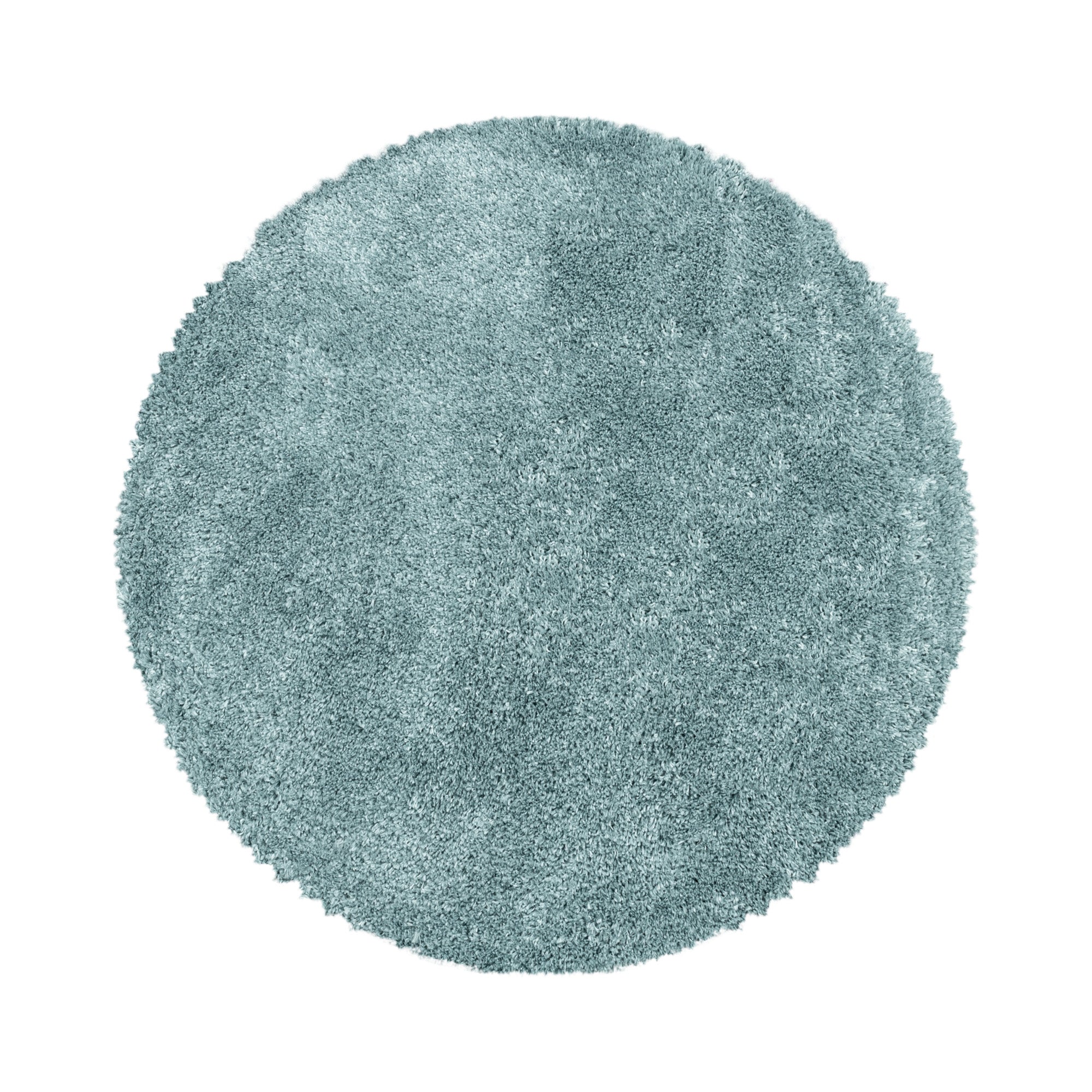 FLUFFY - Tapis Shaggy Rond Uni à Poils Longs - FLU3500BLE