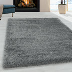 FLUFFY - Tapis Shaggy Uni à Poils Longs - FLU3500GRC