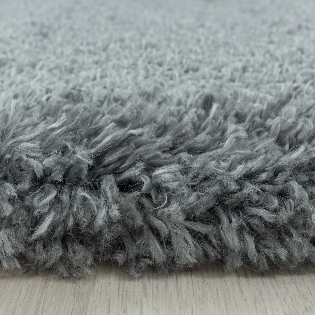 FLUFFY - Tapis Shaggy Uni à Poils Longs - FLU3500GRC