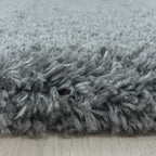 FLUFFY - Tapis Shaggy Rond Uni à Poils Longs - FLU3500GRC