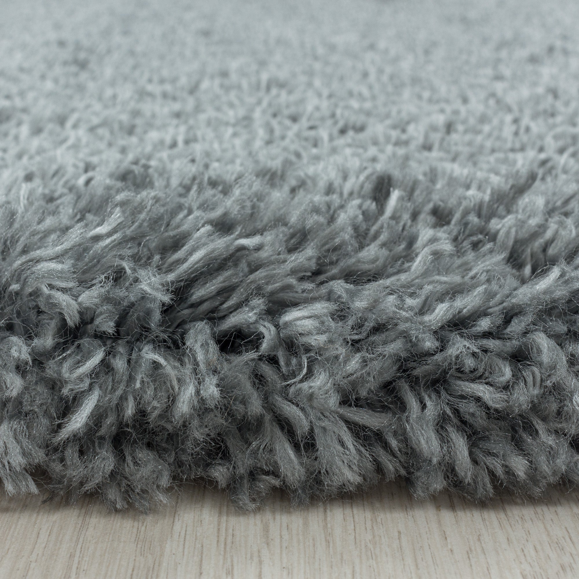 FLUFFY - Tapis Shaggy Rond Uni à Poils Longs - FLU3500GRC