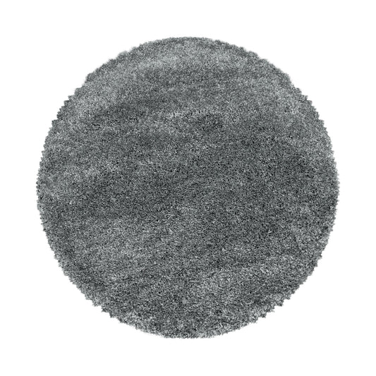 FLUFFY - Tapis Shaggy Rond Uni à Poils Longs - FLU3500GRC