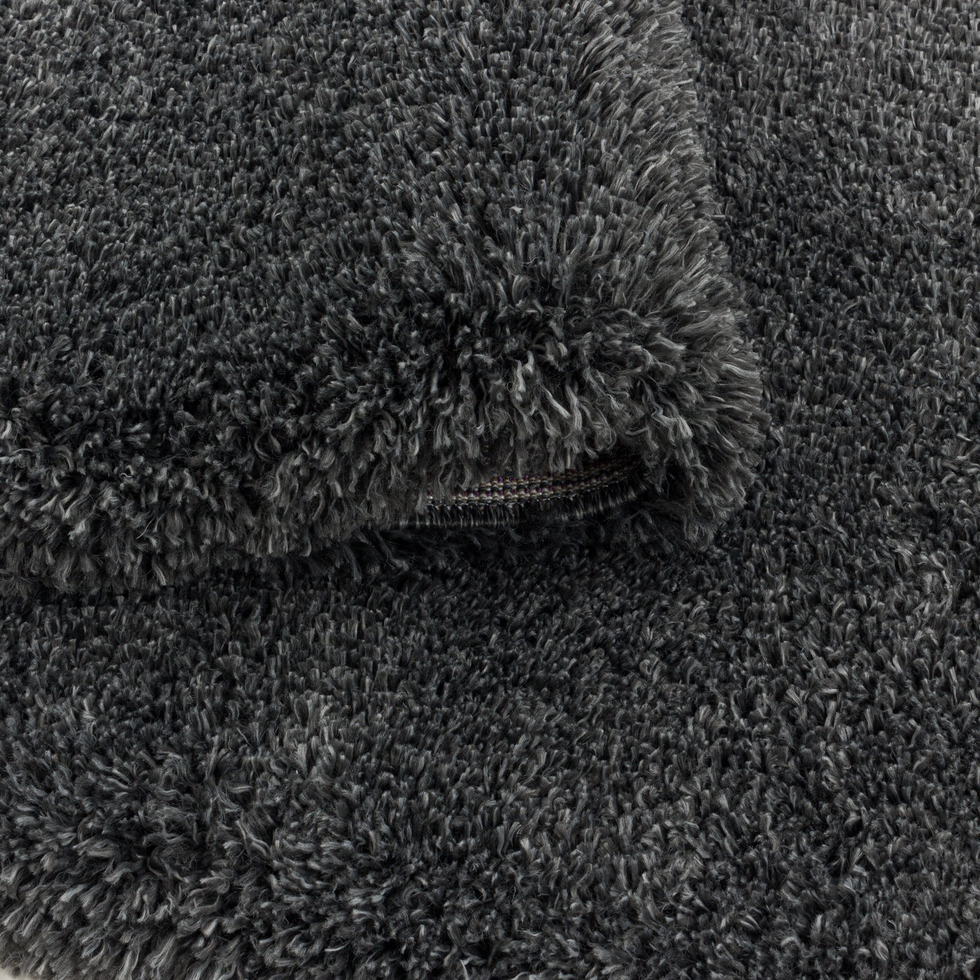 FLUFFY - Tapis Shaggy Uni à Poils Longs - FLU3500GRI