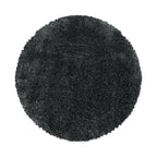 FLUFFY - Tapis Shaggy Rond Uni à Poils Longs - FLU3500GRI