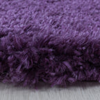 FLUFFY - Tapis Shaggy Rond Uni à Poils Longs - FLU3500LIL