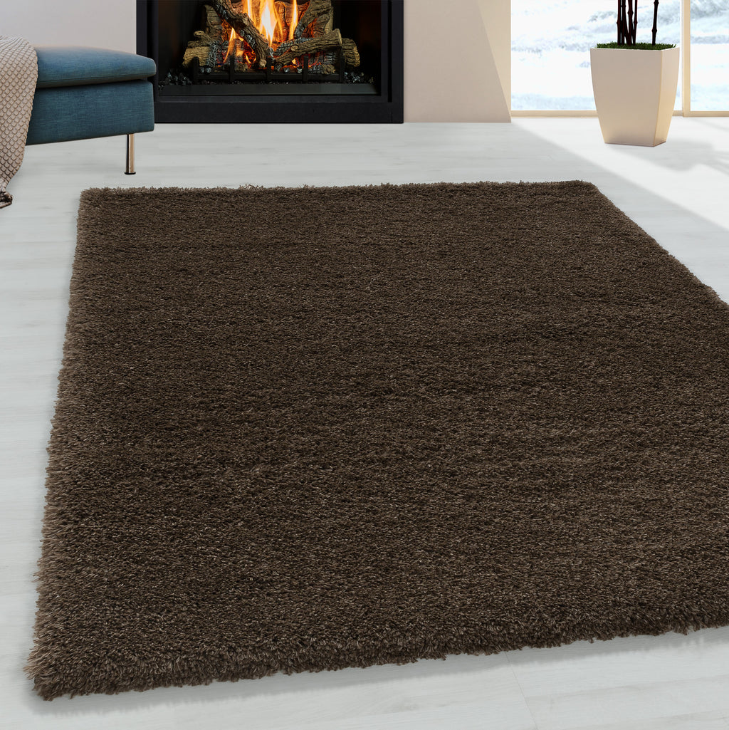 FLUFFY - Tapis Shaggy Uni à Poils Longs - FLU3500MAR