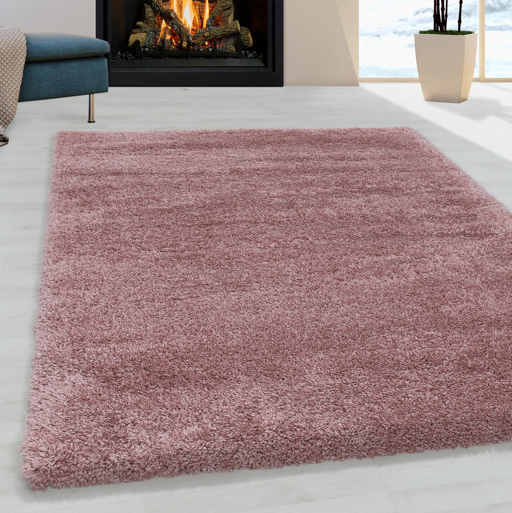 FLUFFY - Tapis Shaggy Uni à Poils Longs - FLU3500ROS