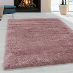 FLUFFY - Tapis Shaggy Uni à Poils Longs - FLU3500ROS