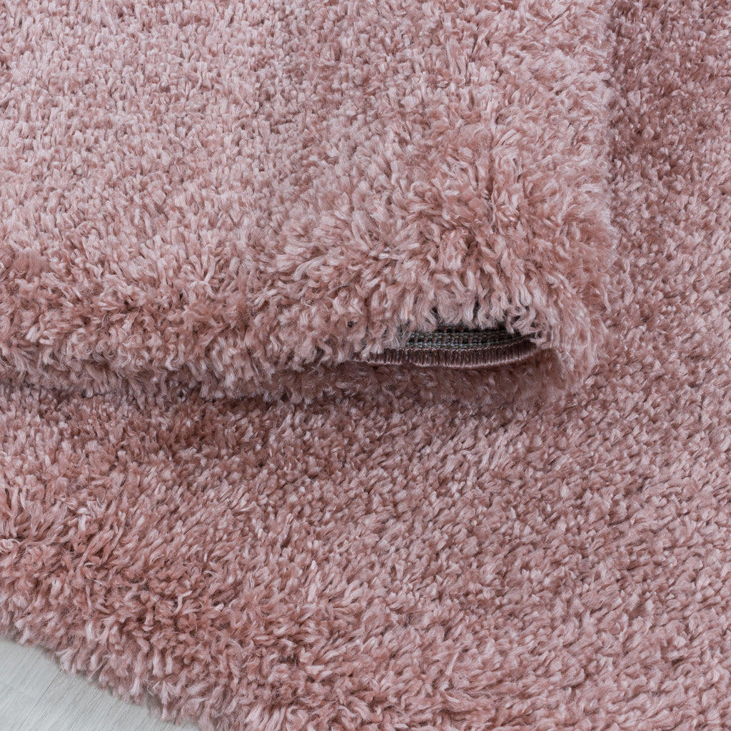 FLUFFY - Tapis Shaggy Rond Uni à Poils Longs - FLU3500ROS