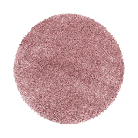 FLUFFY - Tapis Shaggy Rond Uni à Poils Longs - FLU3500ROS