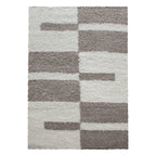GALA - Tapis shaggy à poils longs motif géométrique beige - GAL2505BEI GALA