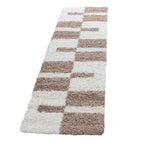GALA - Tapis shaggy à poils longs motif géométrique beige - GAL2505BEI GALA