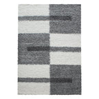 GALA - Tapis shaggy à poils longs motif géométrique gris clair - GAL2505GRC GALA