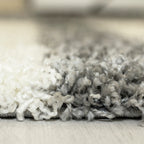 GALA - Tapis shaggy rond à poils longs motif géométrique gris clair - GAL2505GRC GALA