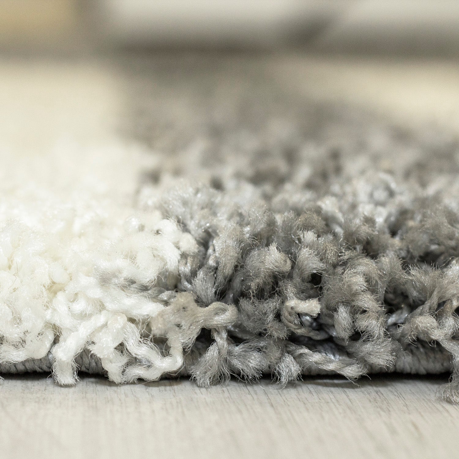 GALA - Tapis shaggy rond à poils longs motif géométrique gris clair - GAL2505GRC GALA