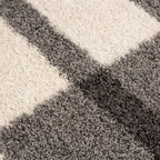 GALA - Tapis shaggy rond à poils longs motif géométrique gris clair - GAL2505GRC GALA