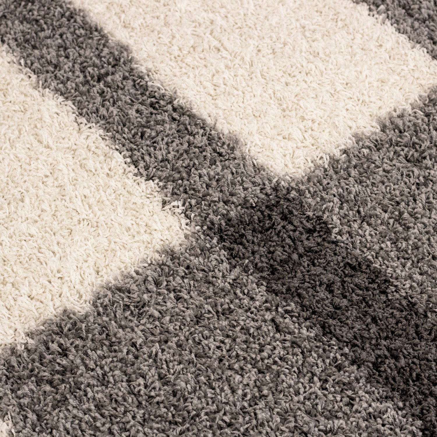 GALA - Tapis shaggy rond à poils longs motif géométrique gris clair - GAL2505GRC GALA