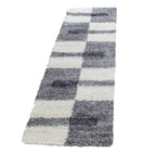 GALA - Tapis shaggy à poils longs motif géométrique gris clair - GAL2505GRC GALA