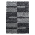 GALA - Tapis shaggy à poils longs motif géométrique gris - GAL2505GRI GALA