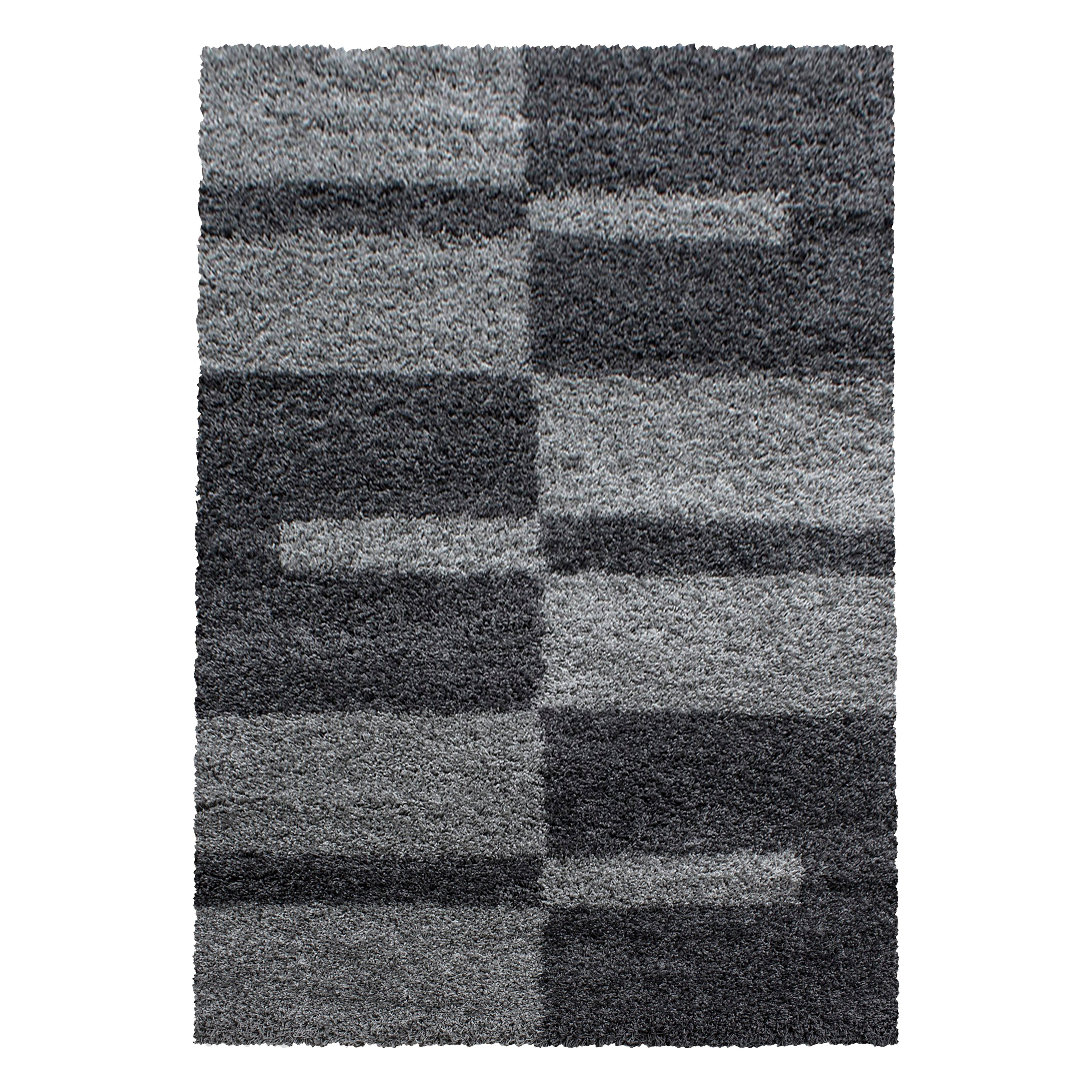 GALA - Tapis shaggy à poils longs motif géométrique gris - GAL2505GRI GALA