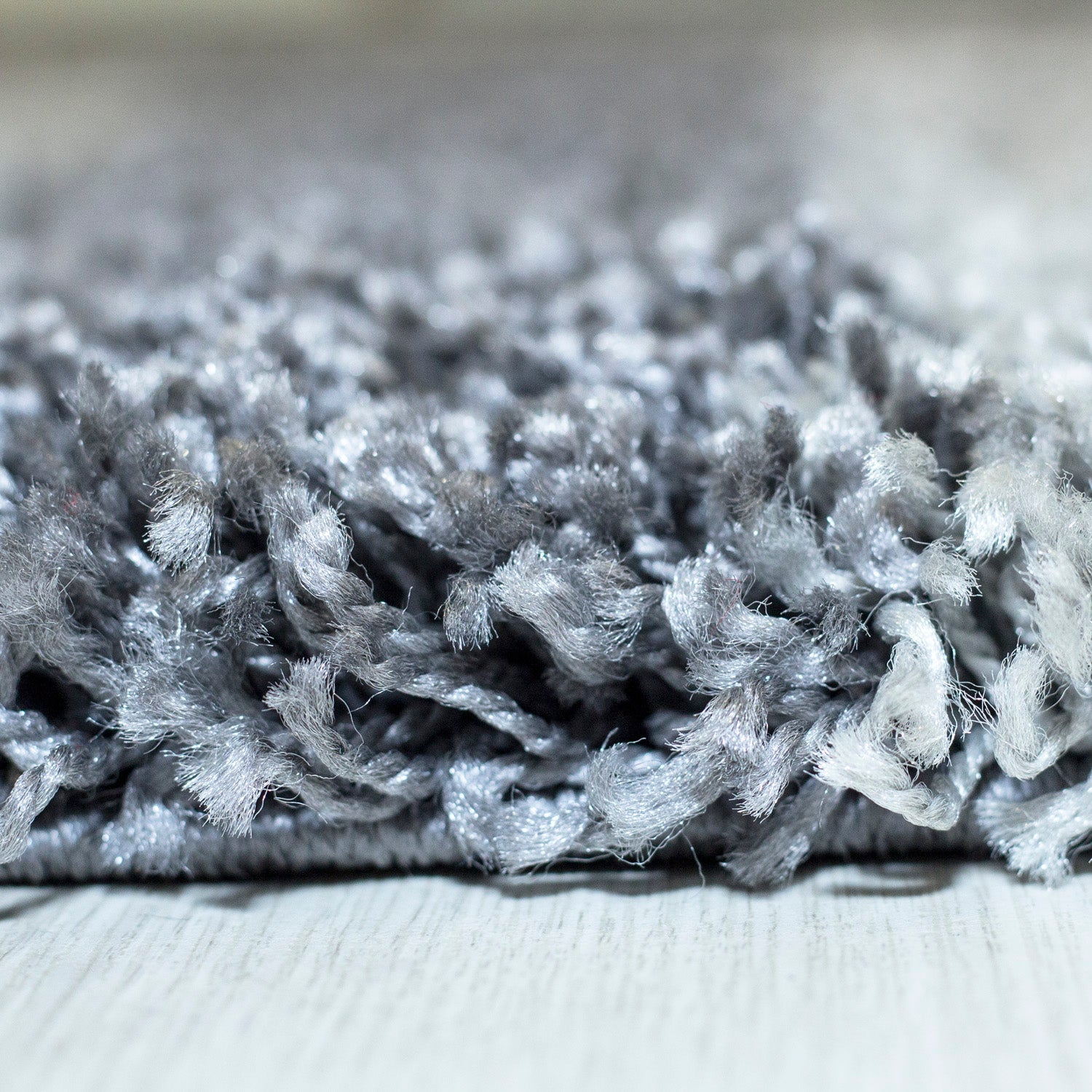 GALA - Tapis shaggy rond à poils longs motif géométrique gris - GAL2505GRI GALA
