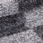 GALA - Tapis shaggy rond à poils longs motif géométrique gris - GAL2505GRI GALA
