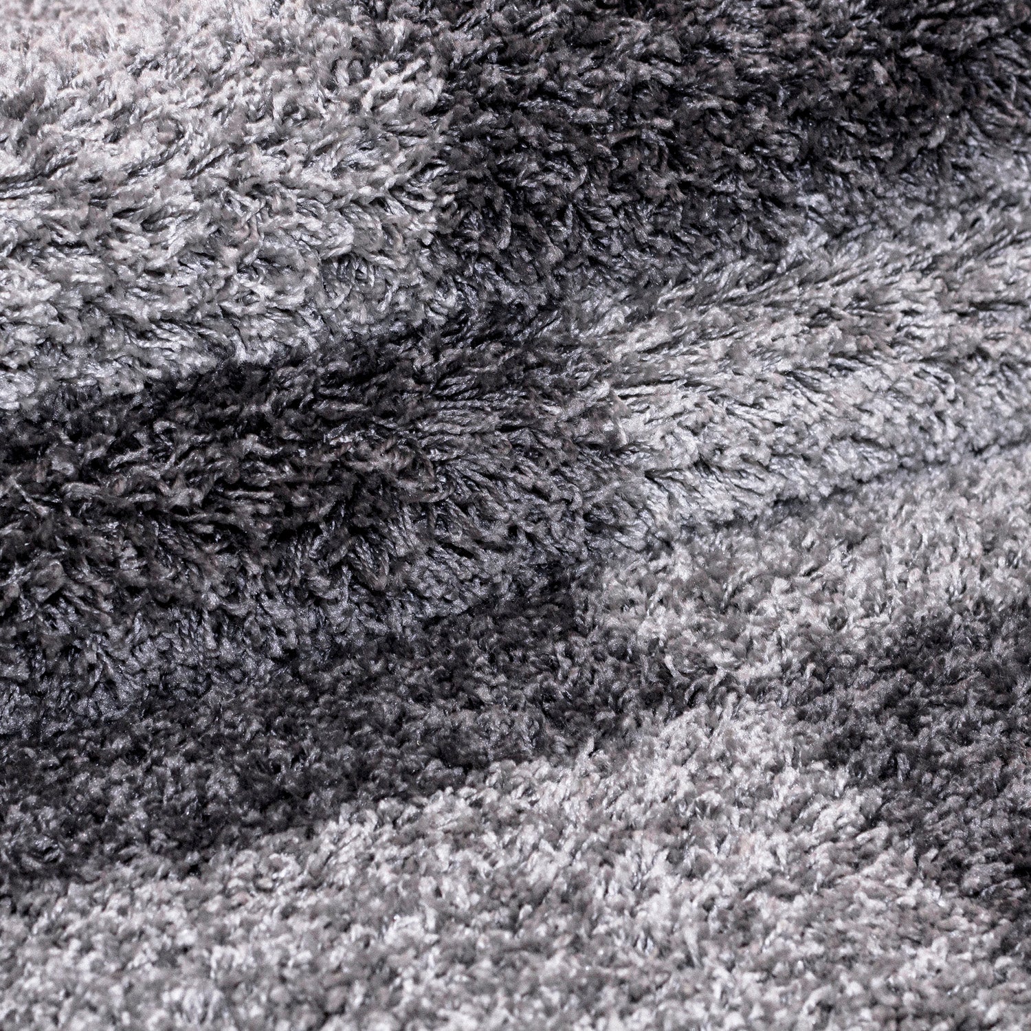 GALA - Tapis shaggy rond à poils longs motif géométrique gris - GAL2505GRI GALA