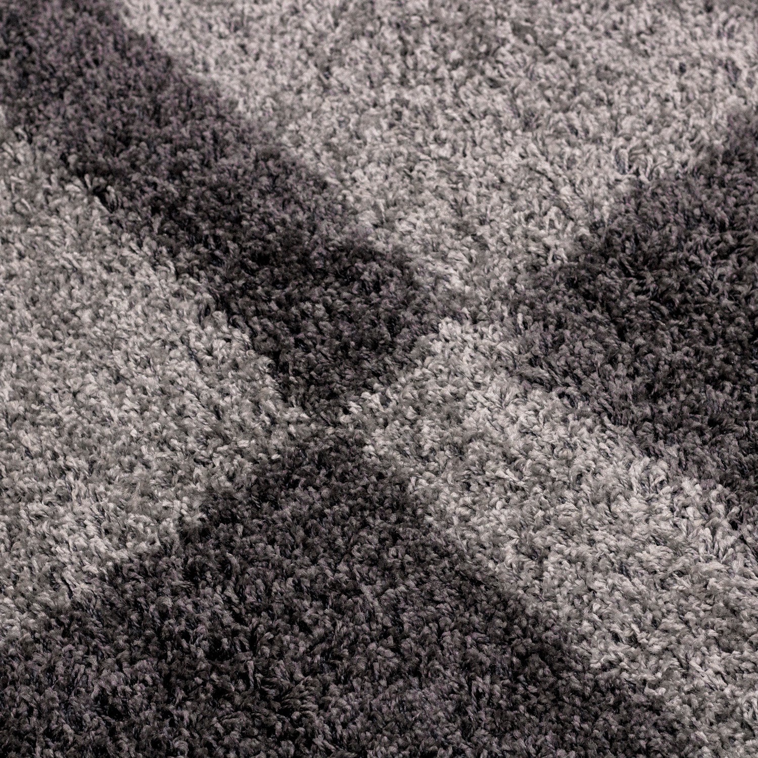 GALA - Tapis shaggy rond à poils longs motif géométrique gris - GAL2505GRI GALA
