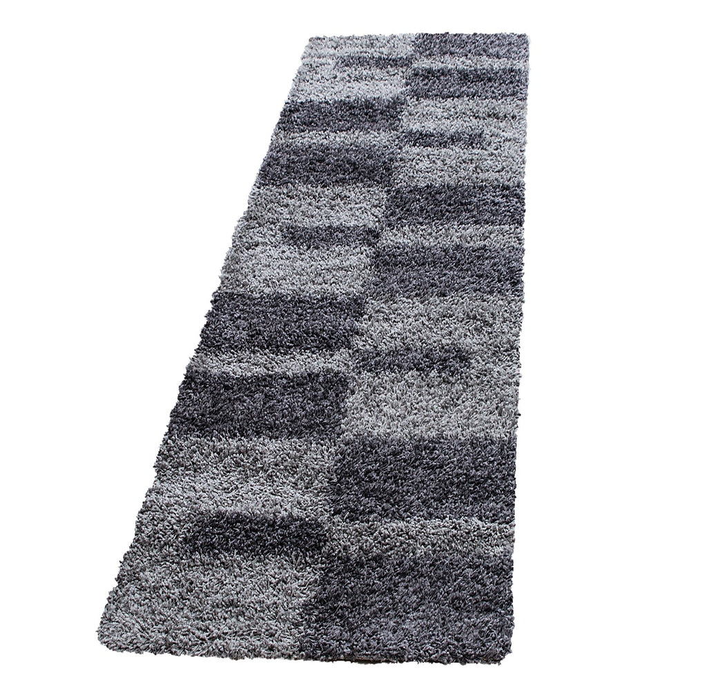 GALA - Tapis shaggy à poils longs motif géométrique gris - GAL2505GRI GALA