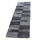 GALA - Tapis shaggy à poils longs motif géométrique gris - GAL2505GRI GALA