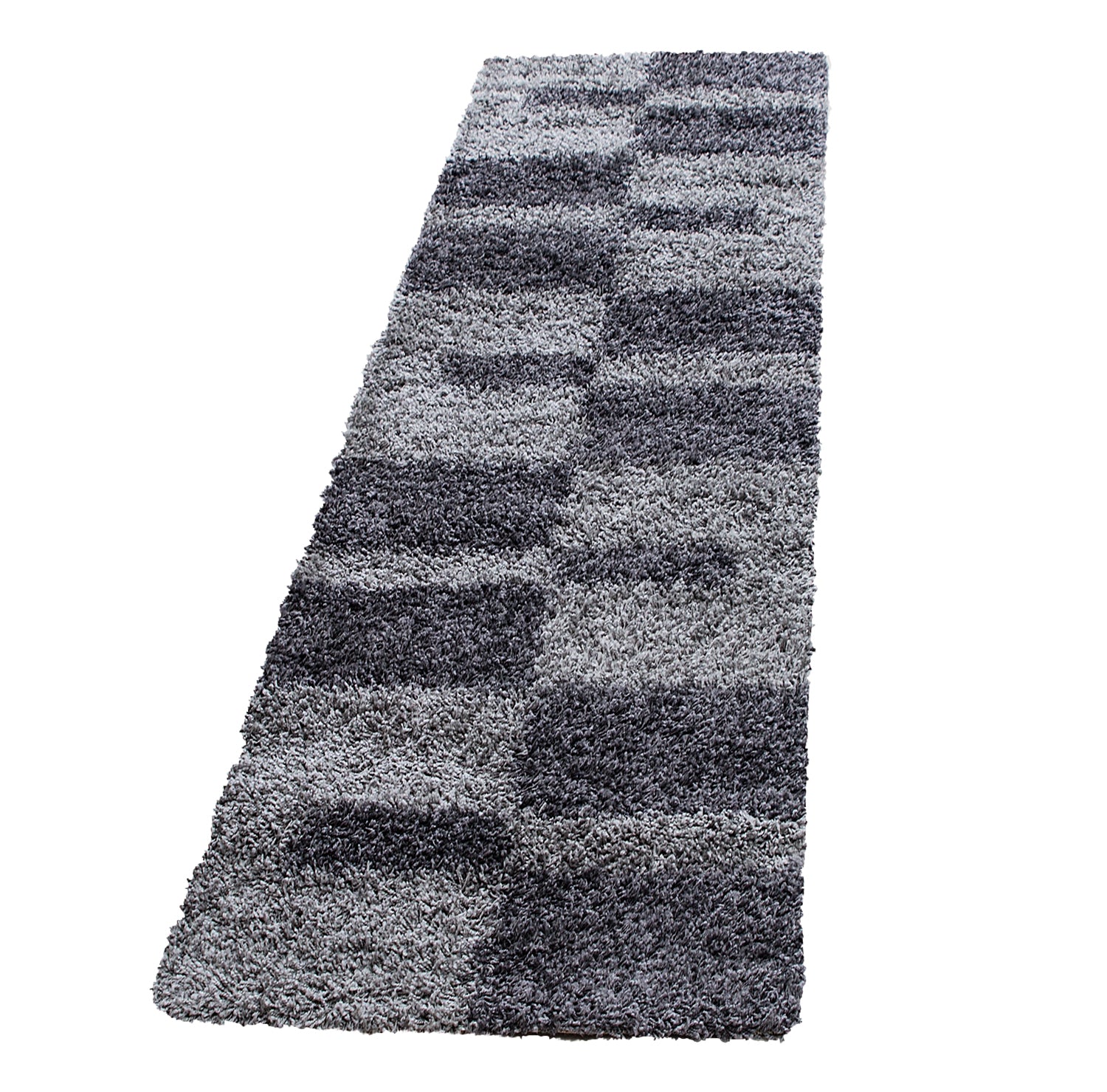GALA - Tapis shaggy à poils longs motif géométrique gris - GAL2505GRI GALA