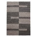 GALA - Tapis shaggy à poils longs motif géométrique taupe - GAL2505TAU GALA