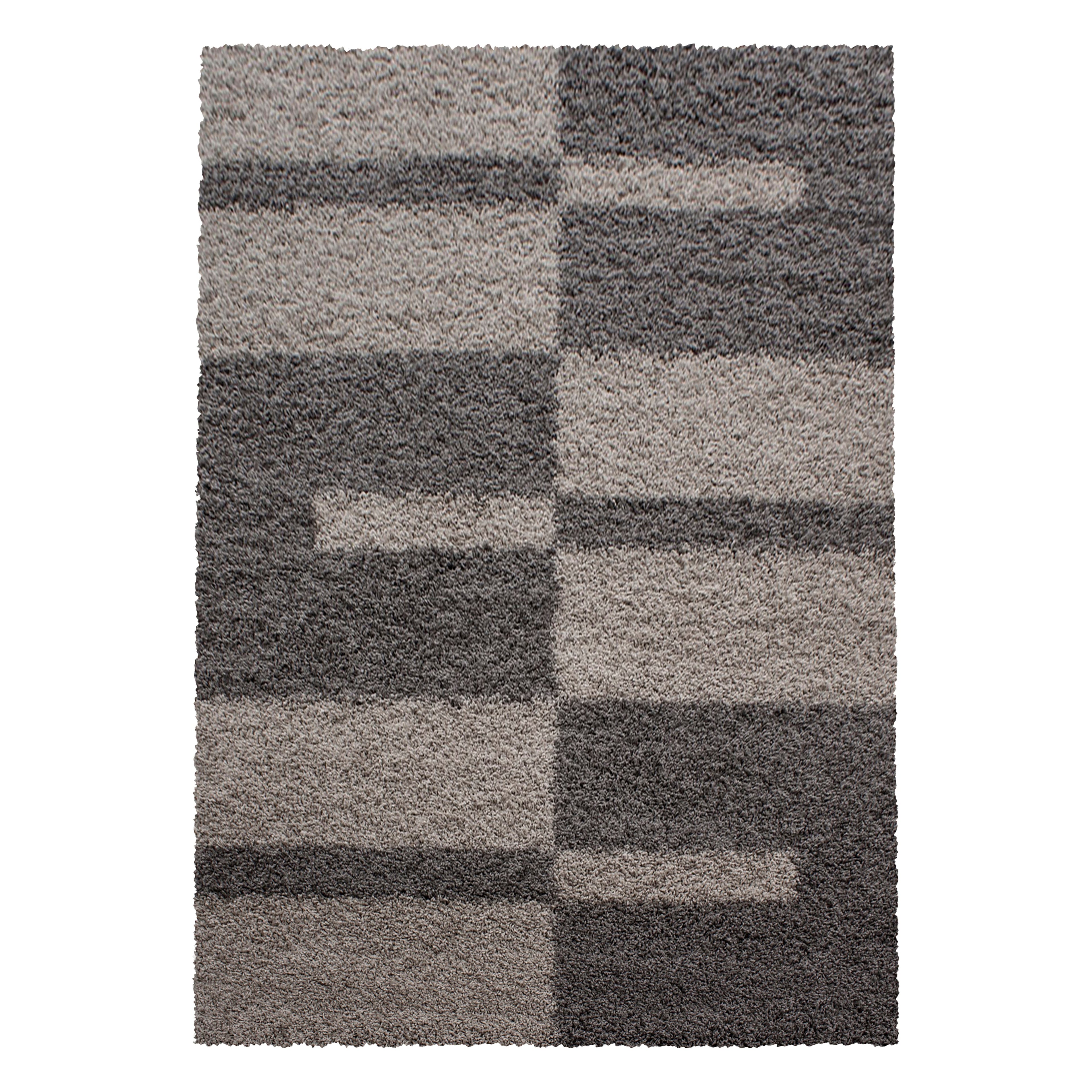 GALA - Tapis shaggy à poils longs motif géométrique taupe - GAL2505TAU GALA