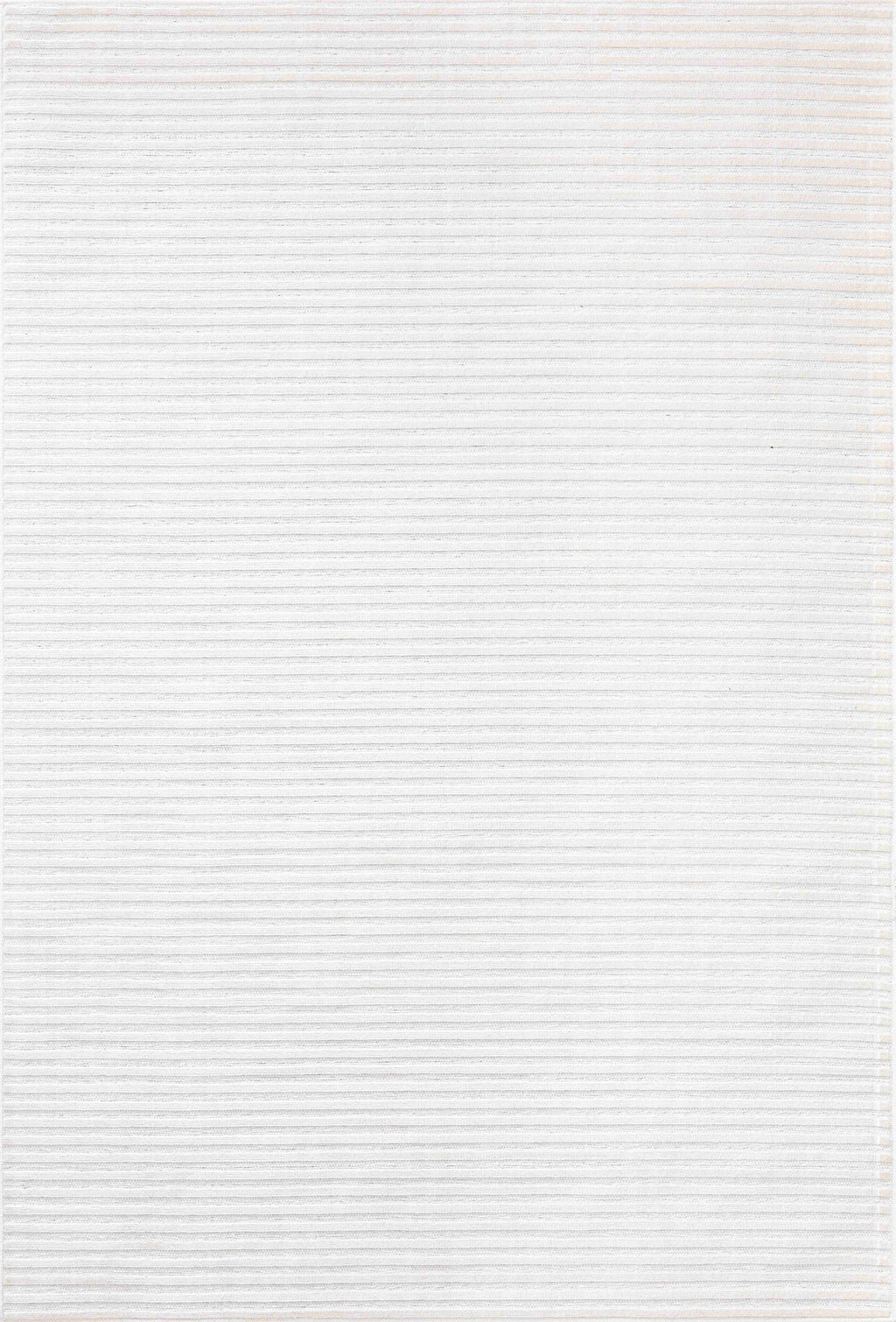 Tapis rectangulaire à rayures fines beige et blanc indoor/outdoor - GARDEN Garden