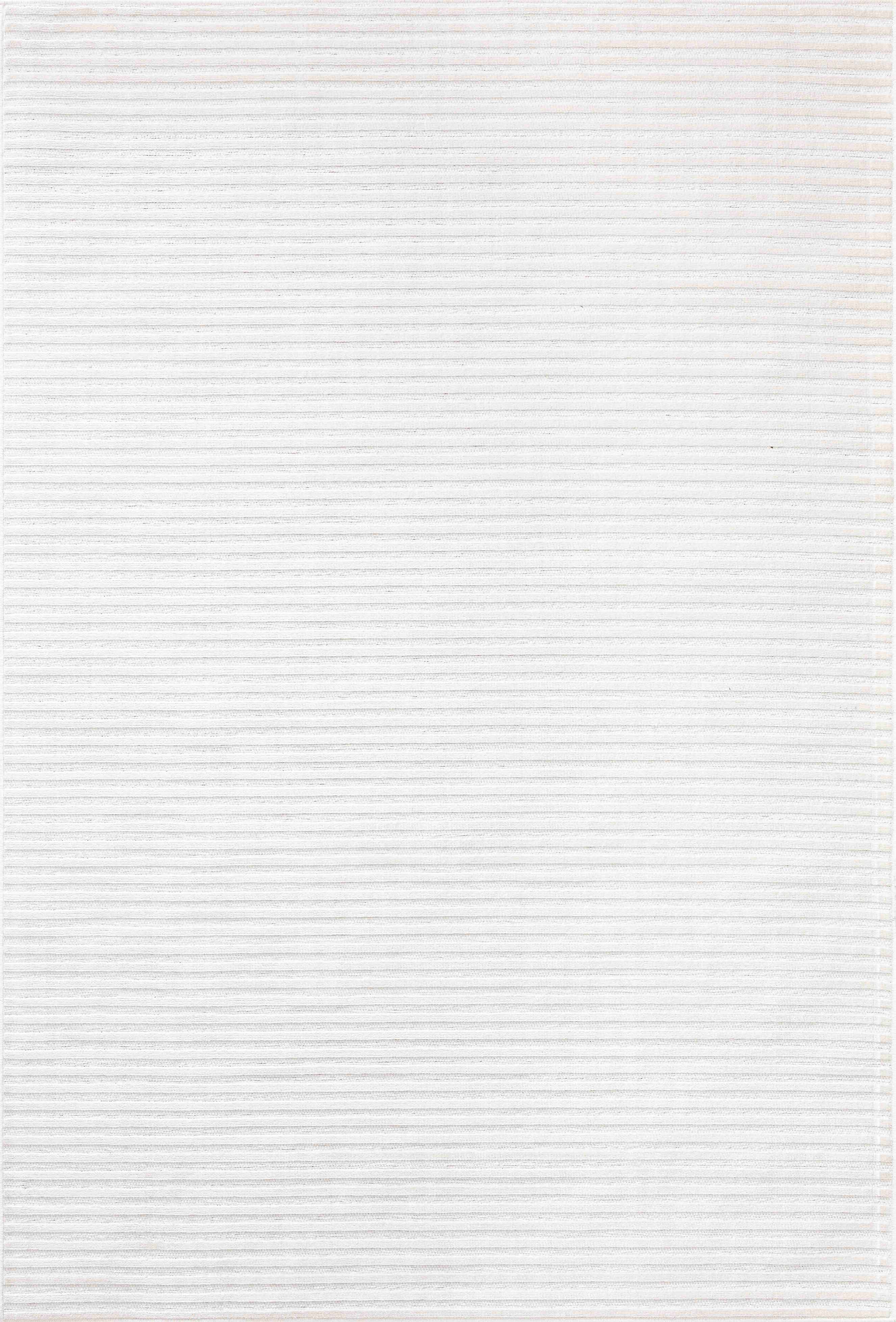Tapis rectangulaire à rayures fines beige et blanc indoor/outdoor - GARDEN Garden