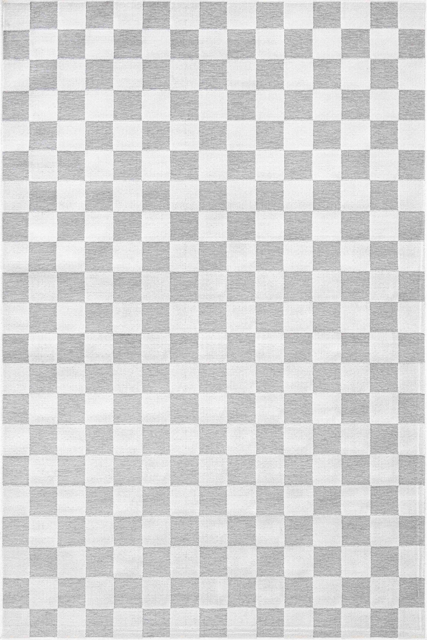 Tapis rectangulaire en motif damier gris et blanc indoor/outdoor - GARDEN Garden