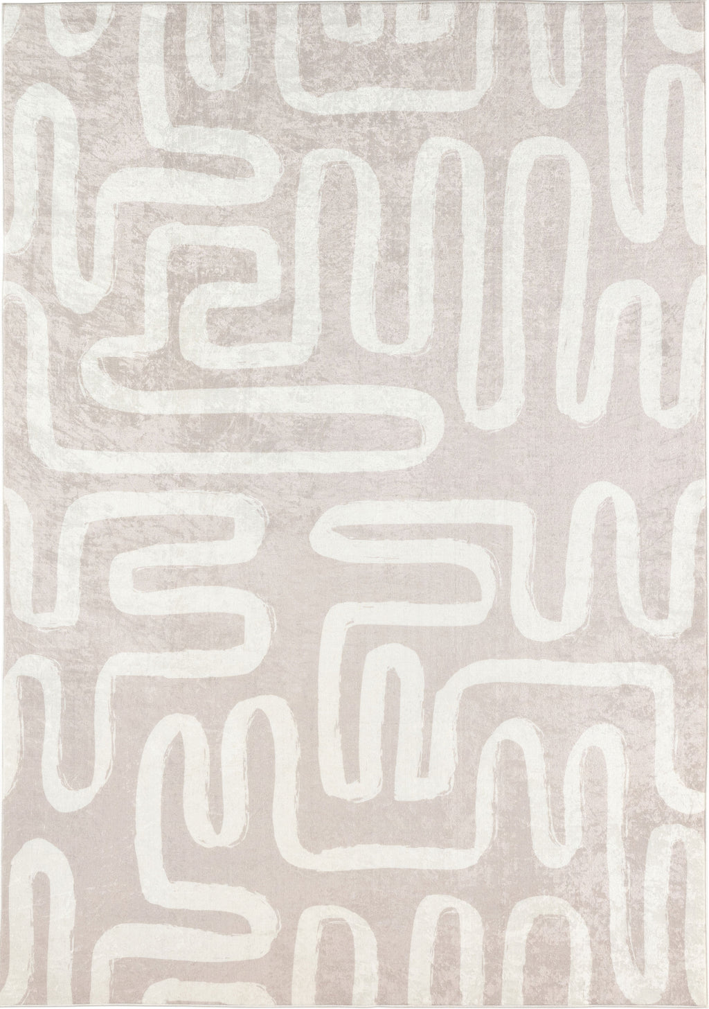 Tapis motif géométrique : GRE753BEI GREGE