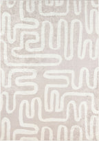 Tapis motif géométrique : GRE753BEI GREGE