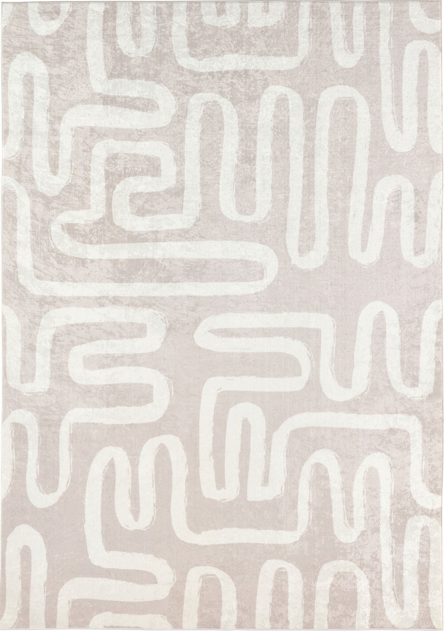 Tapis motif géométrique : GRE753BEI GREGE