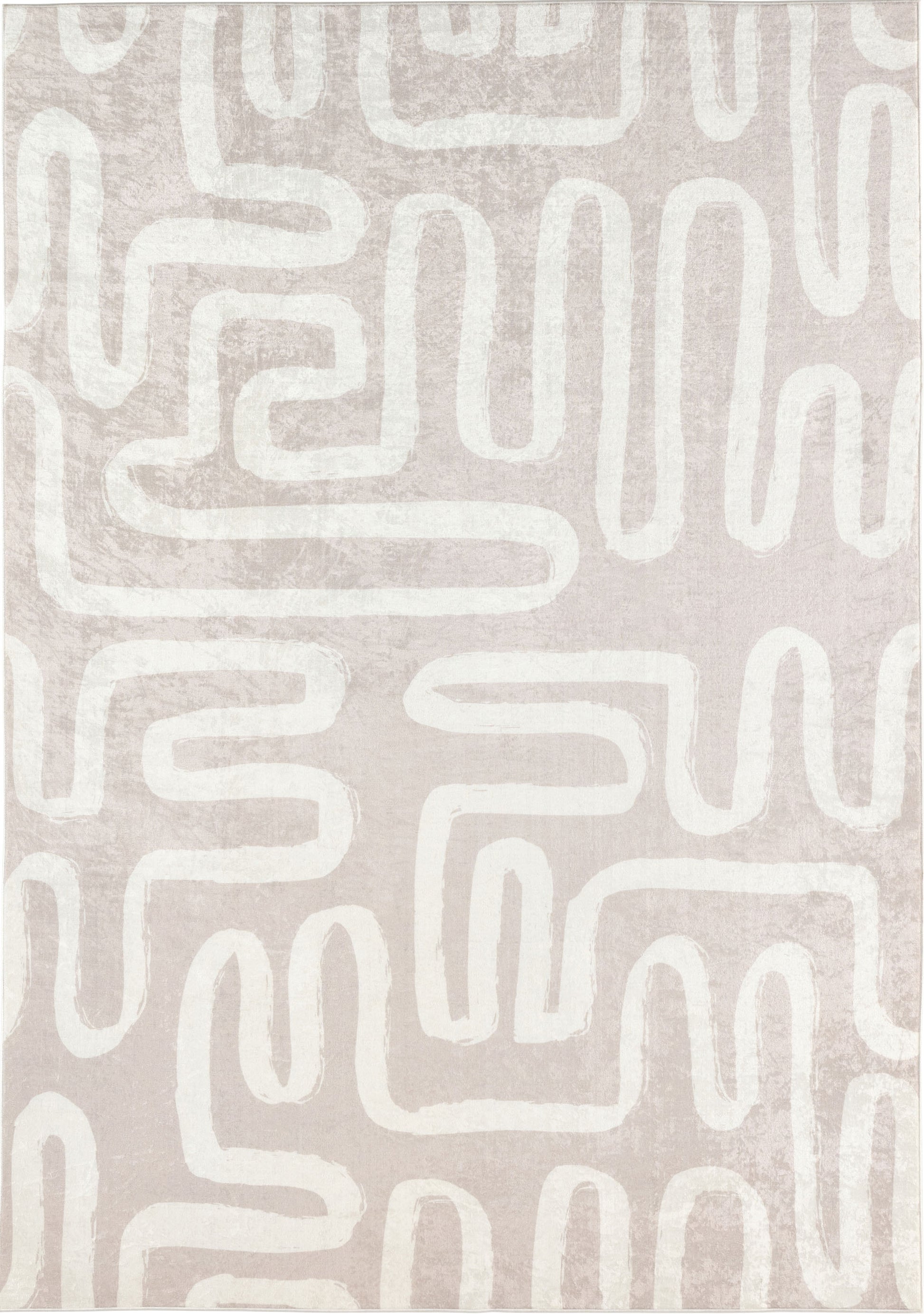 Tapis motif géométrique : GRE753BEI GREGE