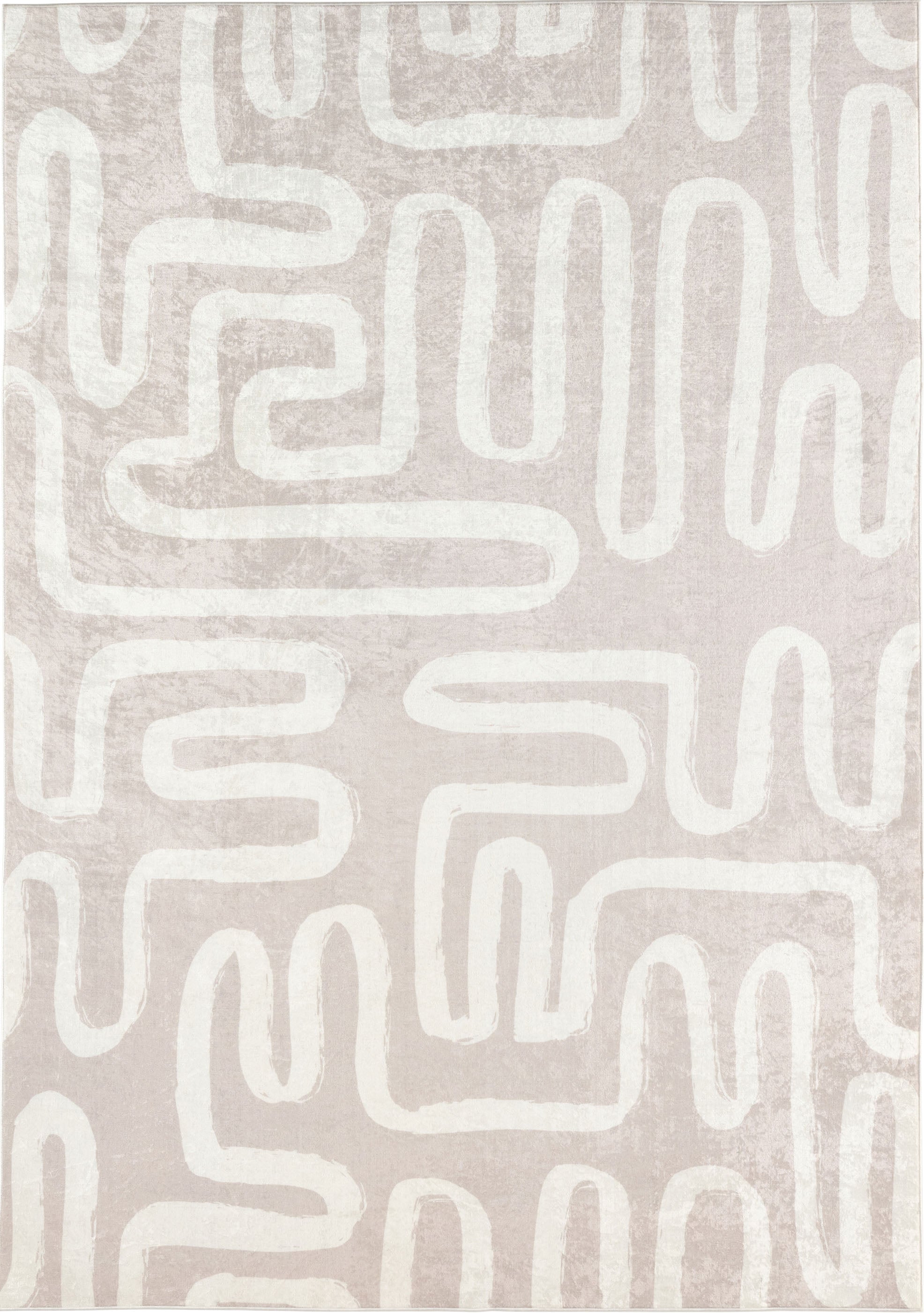 Tapis motif géométrique : GRE753BEI GREGE