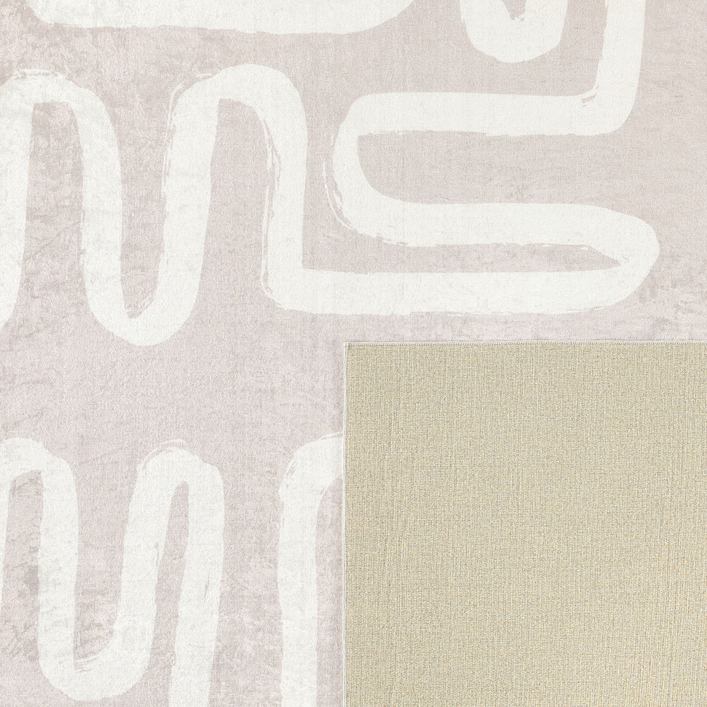 Tapis motif géométrique : GRE753BEI GREGE