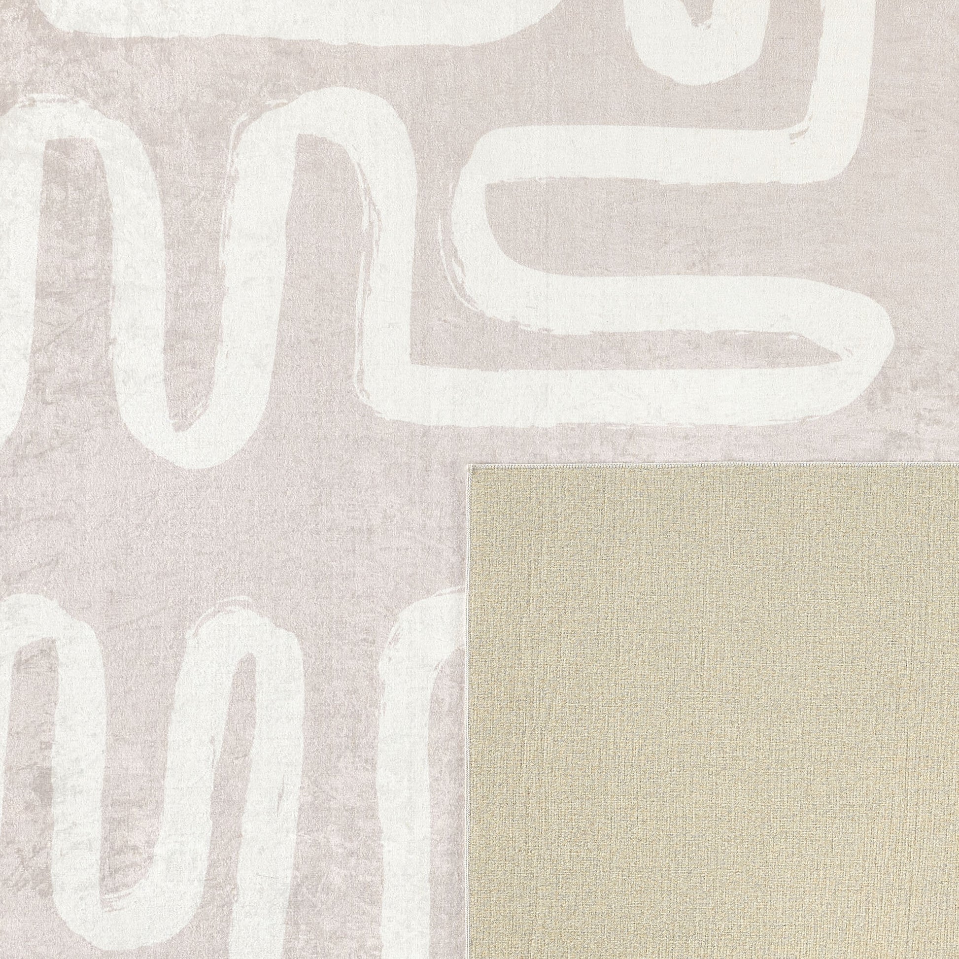 Tapis motif géométrique : GRE753BEI GREGE