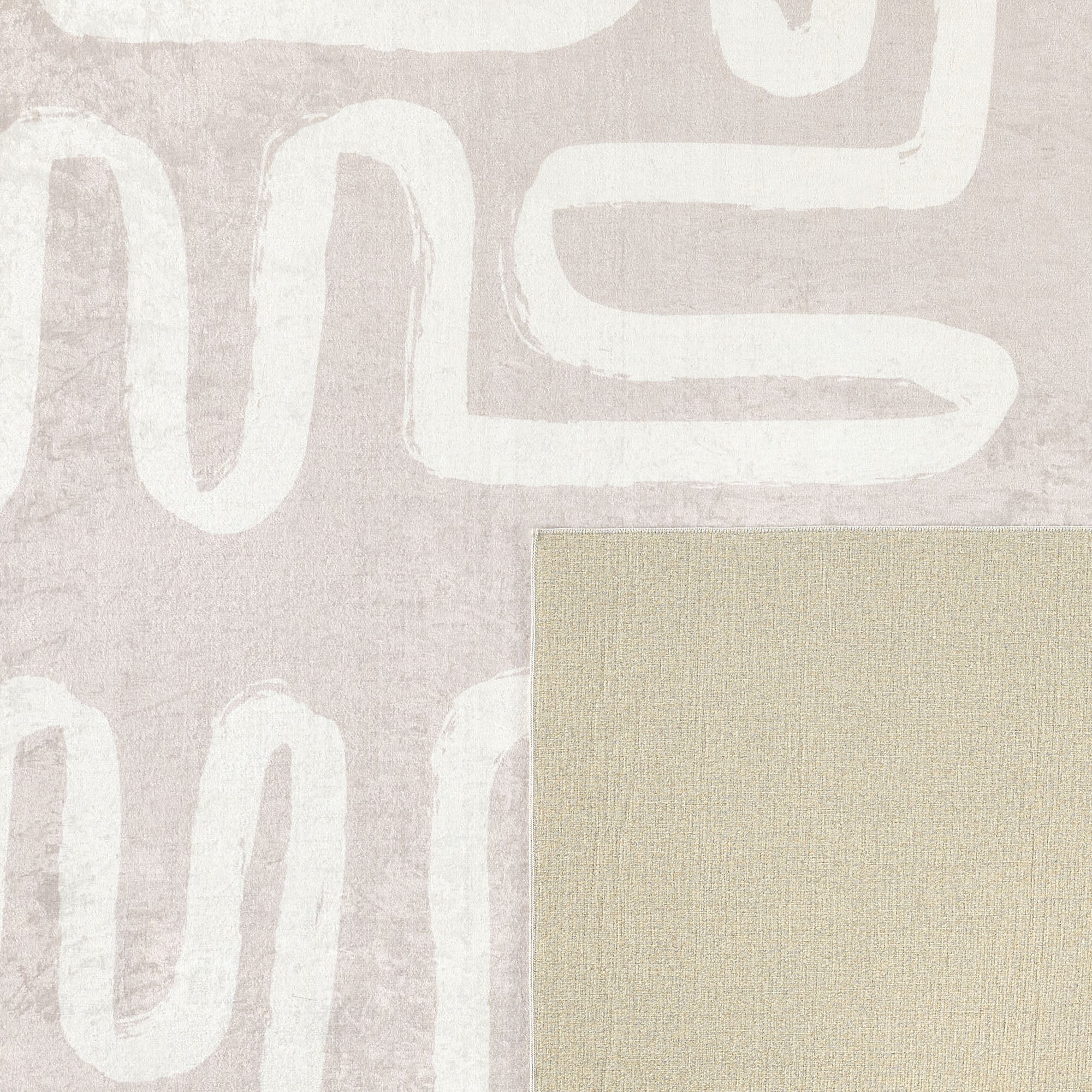 Tapis motif géométrique : GRE753BEI GREGE